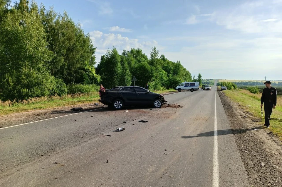 Число жертв ДТП на дороге Ряжск — Касимов — Нижний Новгород в Рязанской области увеличилось до двух. Фото: ГИБДД по Рязанской области.