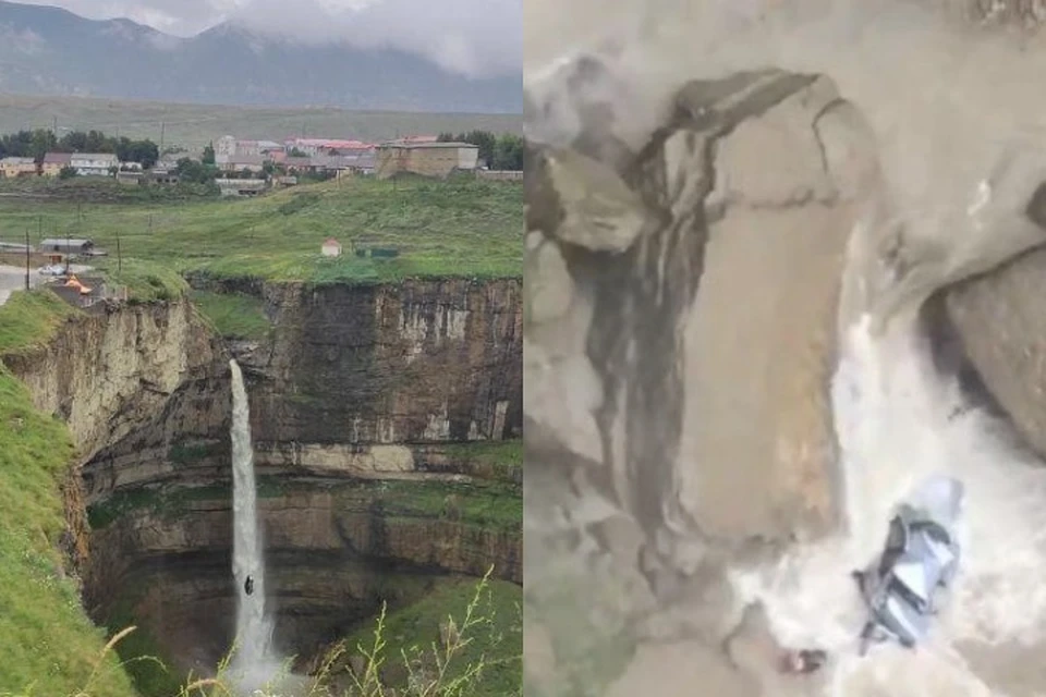 Дагестан упали в обрыв. Хунзахский водопад Дагестан авария. Упали с водопада в Дагестане. Семья упала с обрыва в Дагестане.