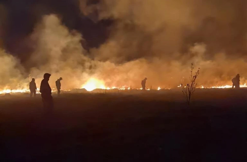 В Надымском районе ввели режим ЧС из-за крупного природного пожара. Фото: архив департамента гражданской защиты и пожарной безопасности.