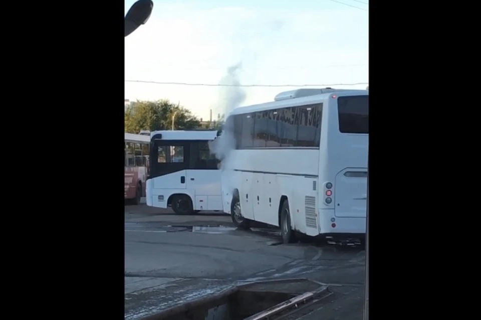 В Ульяновске во время рейса задымился автобус