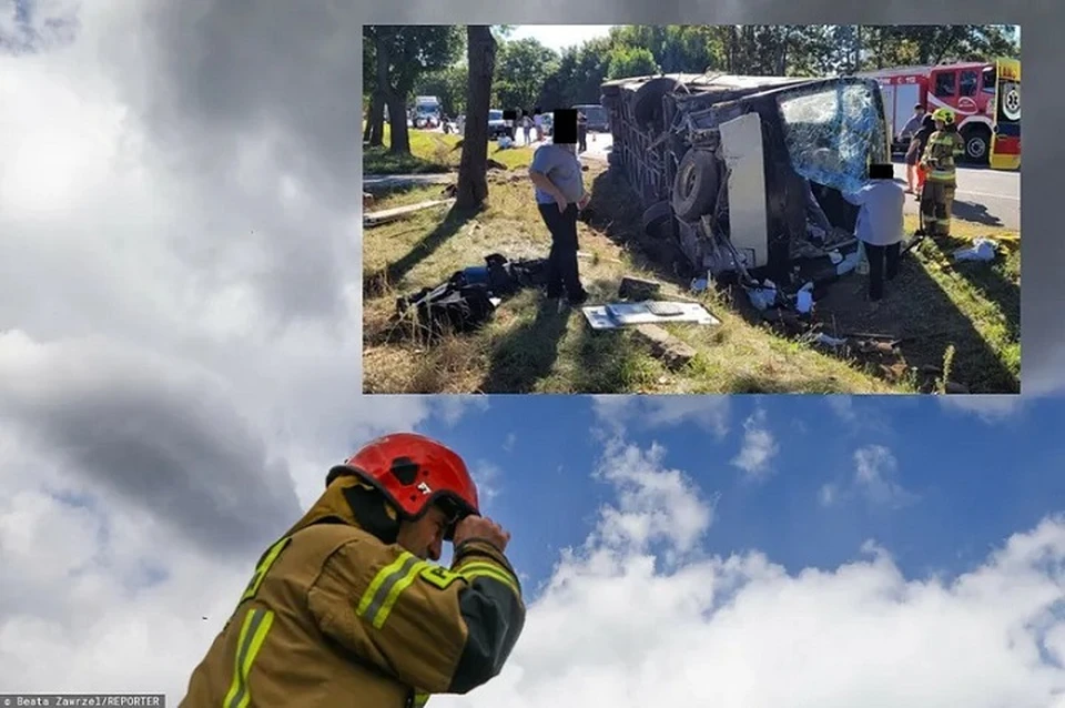 В первой половине дня 6 сентября трасса на Варшаву была блокирована. Фото: East News/Tygodnik Siedlecki