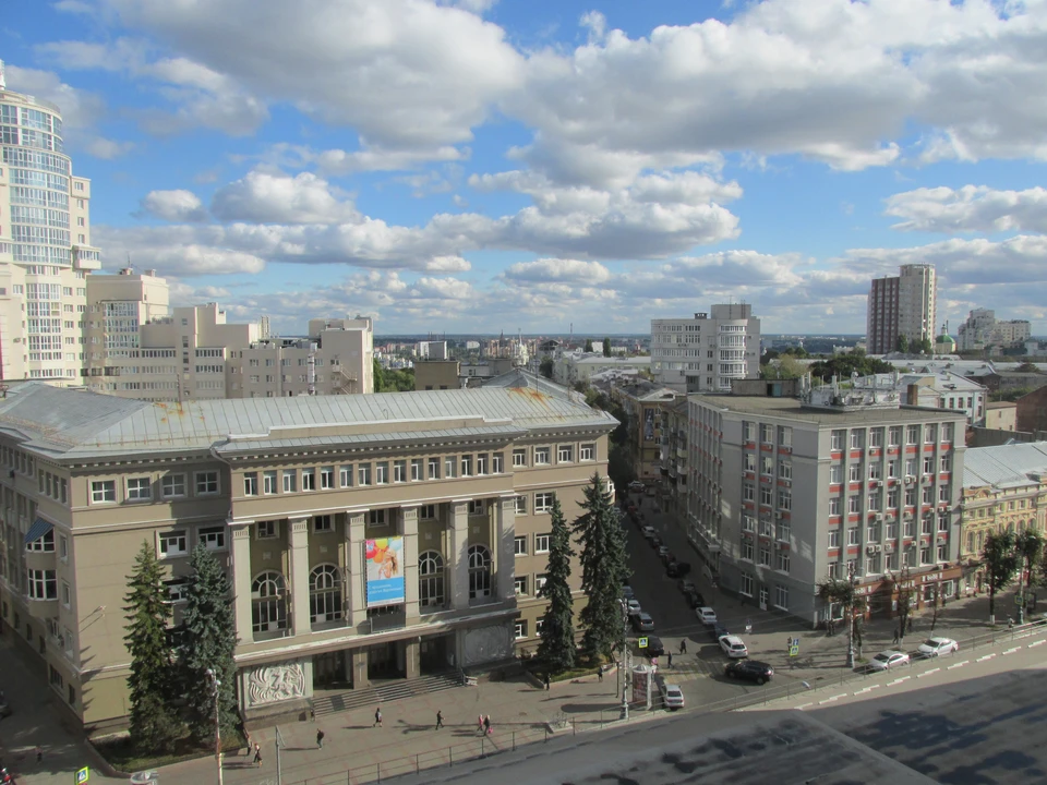 Вид на Воронеж из окна отеля "Марриотт"