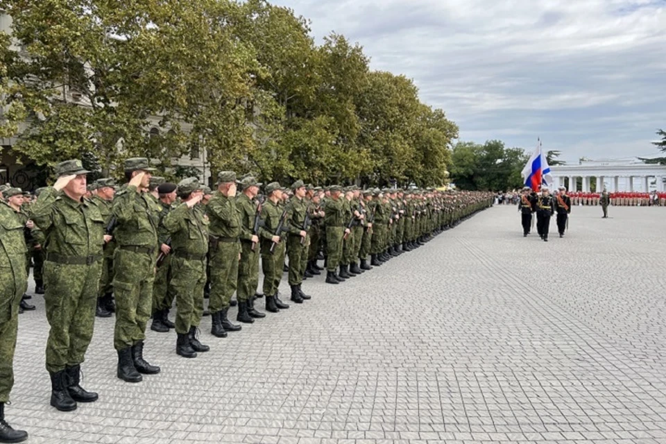 Проводы мобилизованных в Севастополе. Фото: Сергей Аксенов/telegram
