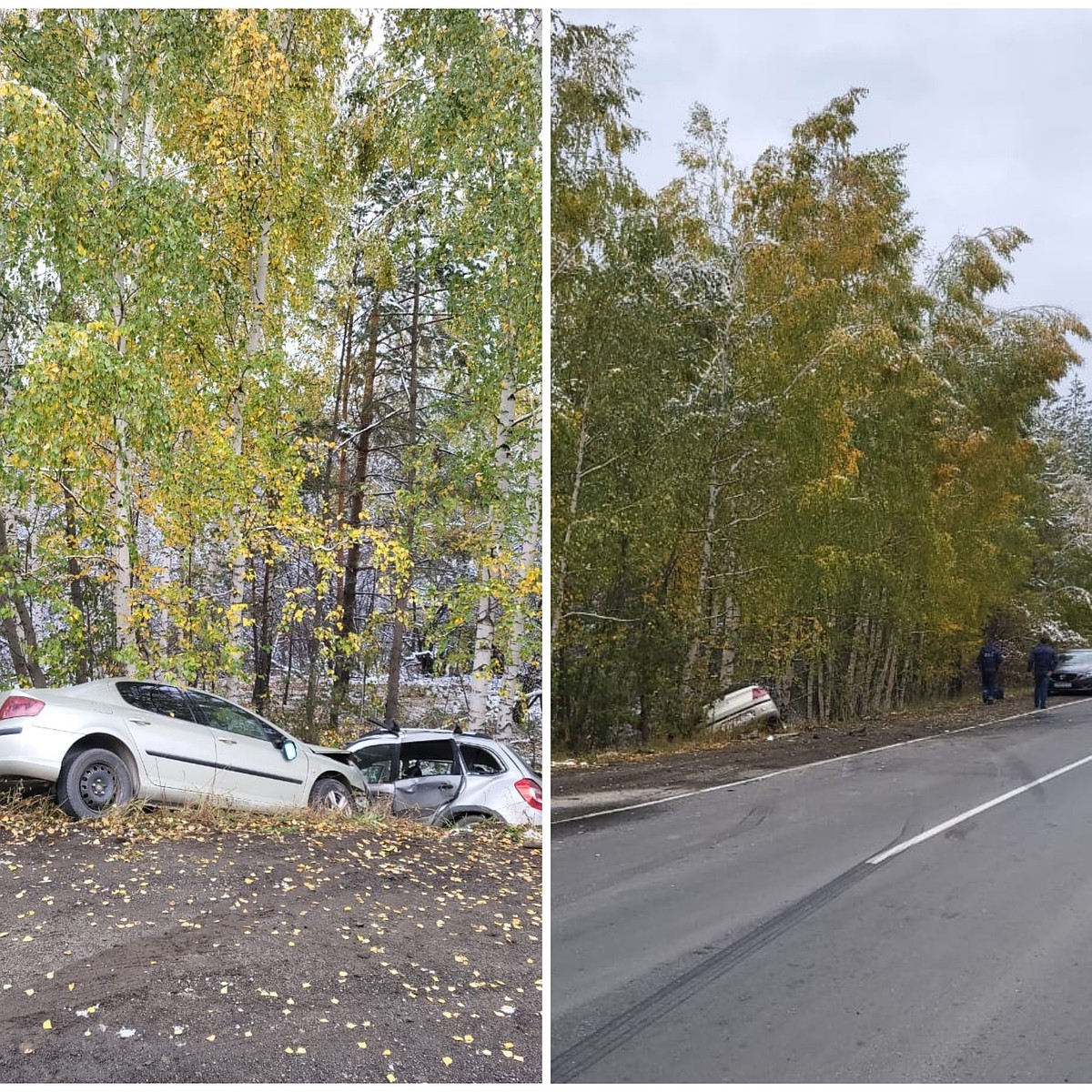 Сыграли машинами в боулинг: в Челябинской области после ДТП два автомобиля  вылетели в кювет - KP.RU