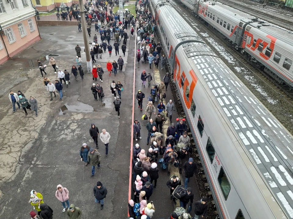 На фото пятый день отправки мобилизованных томичей.