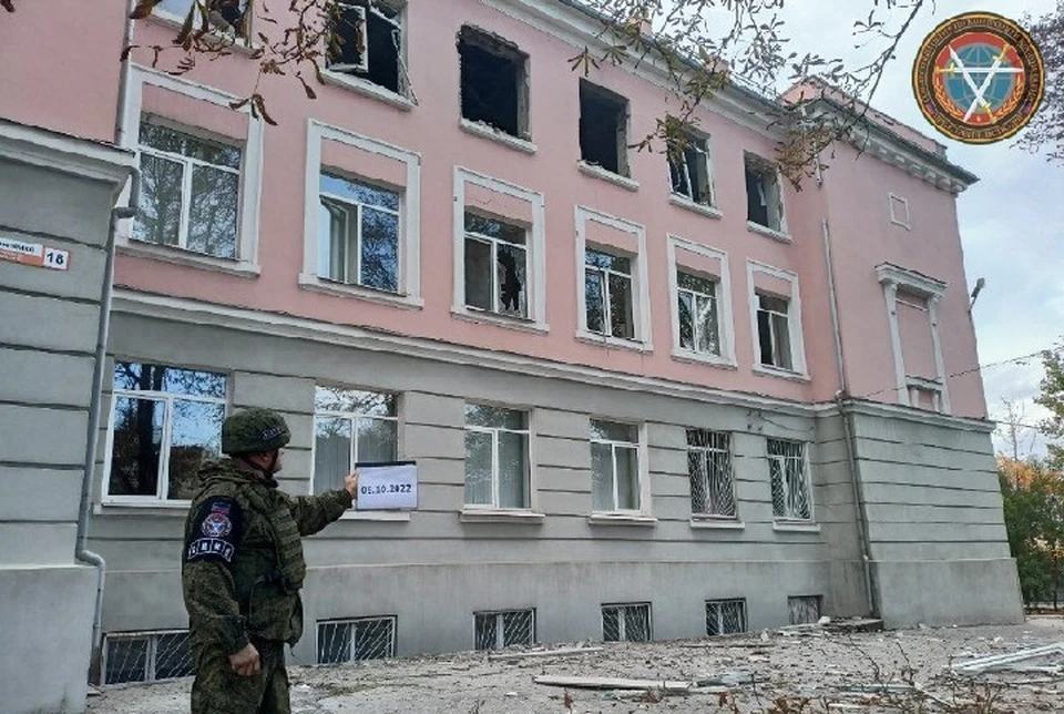 Повреждена школа №7 по улице Полины Осипенко, 18. Фото: СЦКК ДНР