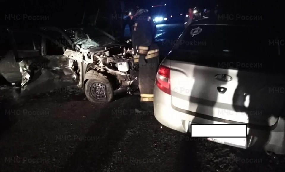 Автомобиль сильно разворотило