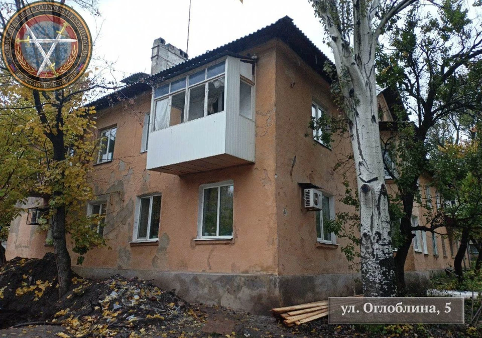 Последствия обстрела Донецка 25 октября 2022 года. Фото: СЦКК ДНР