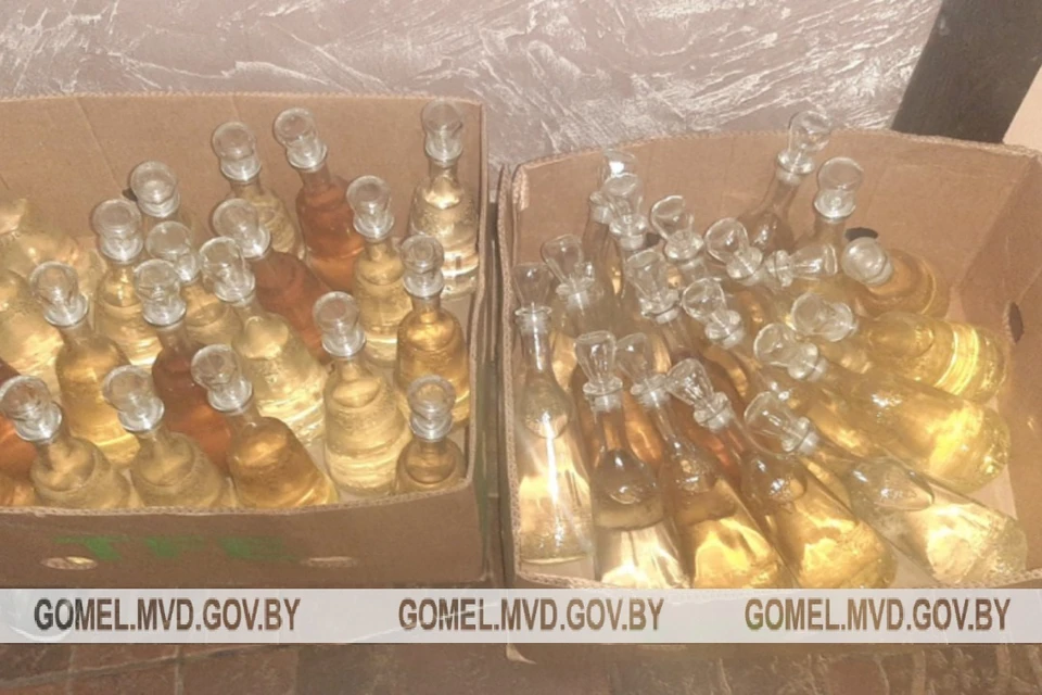 Паленую крамбамбулю и хреновуху продавали в кафе в Жлобине. Фото: gomel.mvd.gov.by