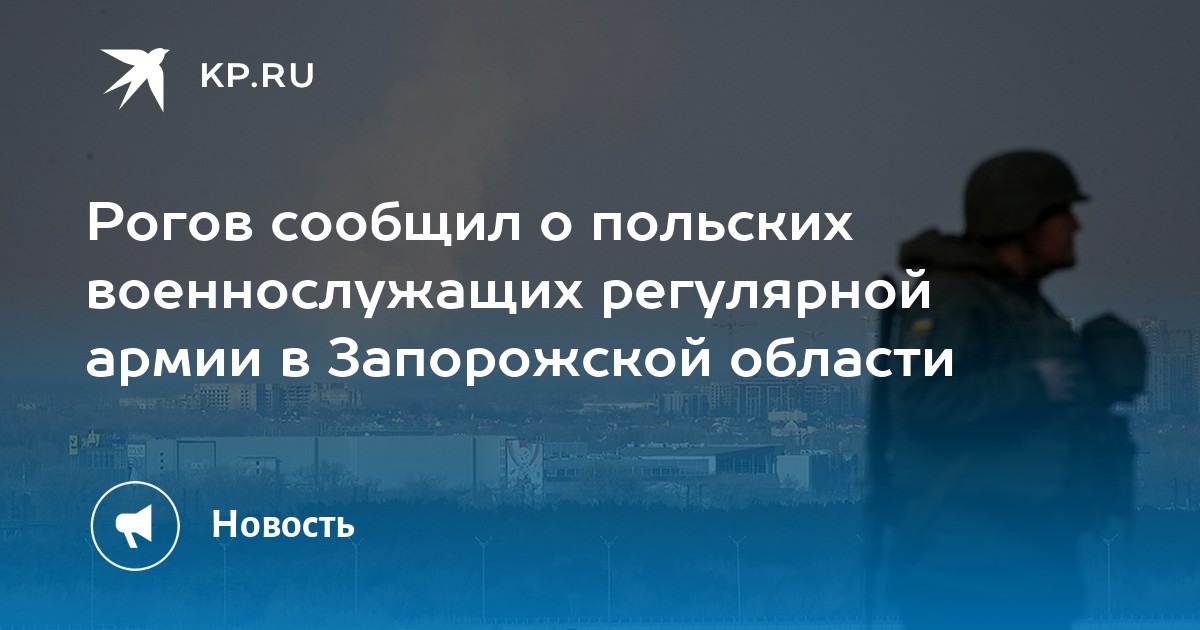 Рогов сообщил о польских военнослужащих регулярной армии в Запорожской области