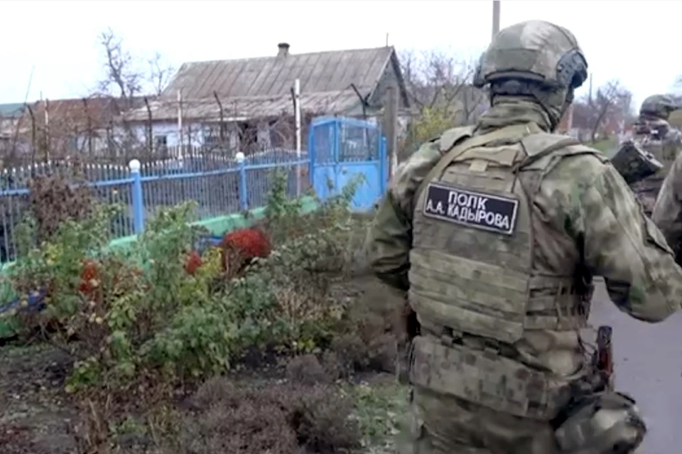 Чеченский спецназ отвечает за участок протяженностью 150 км. Фото: стоп-кадр видео