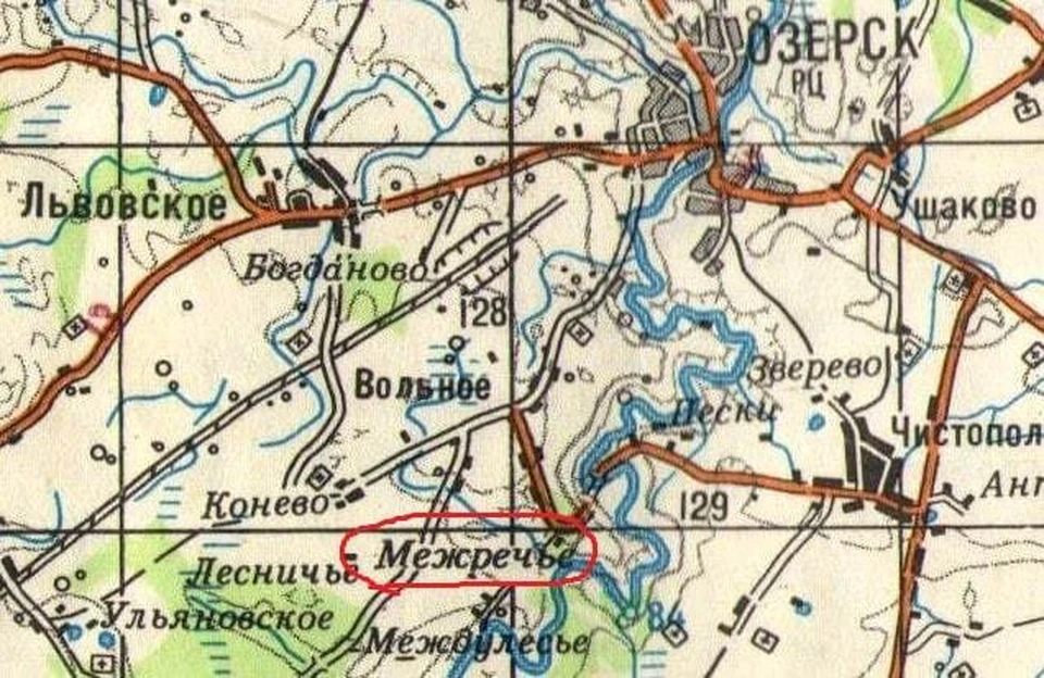 Удивительно, но якобы новоиспеченный поселок Межречье (экс-Междуречье) именно так был указан на карте 25-летней давности.