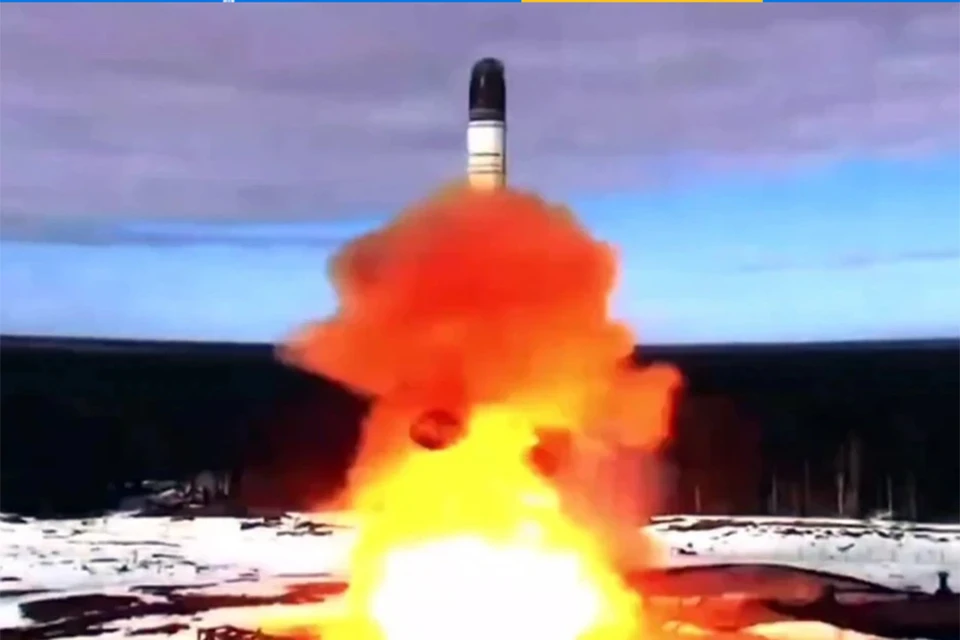 Ракете "Сармат" не может противостоять ни одна из существующих систем ПРО. Фото: кадр из видео.