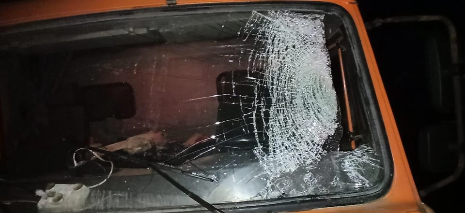 Кусок льда отскочил от грузовика, пробил лобовое стекло и покалечил ...