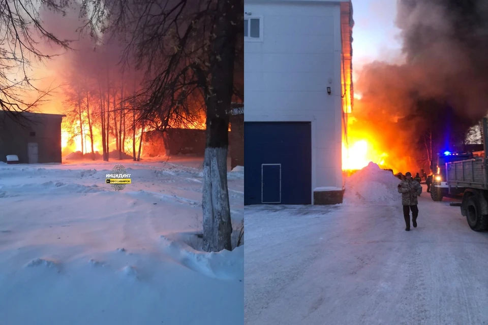 Пожар на складе локализовали. Фото: "Инцидент Новосибирск"\Прокуратура НСО