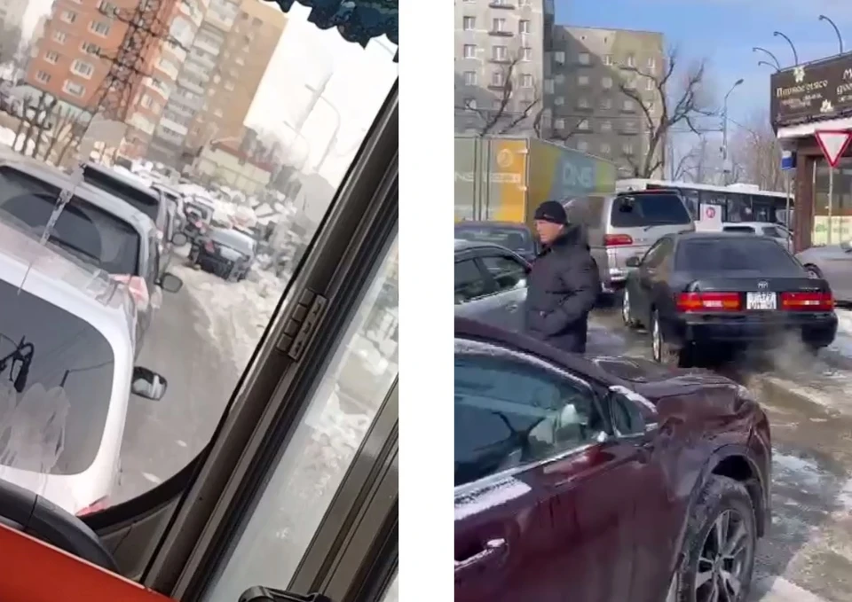 Ситуация на Эгершельде. Фото: Telegram-каналы gorod_vl, egervl