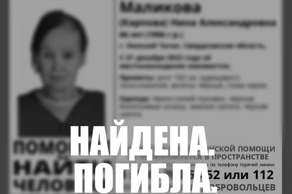 Фото: соцсети поискового отряда «Лиза Алерт»