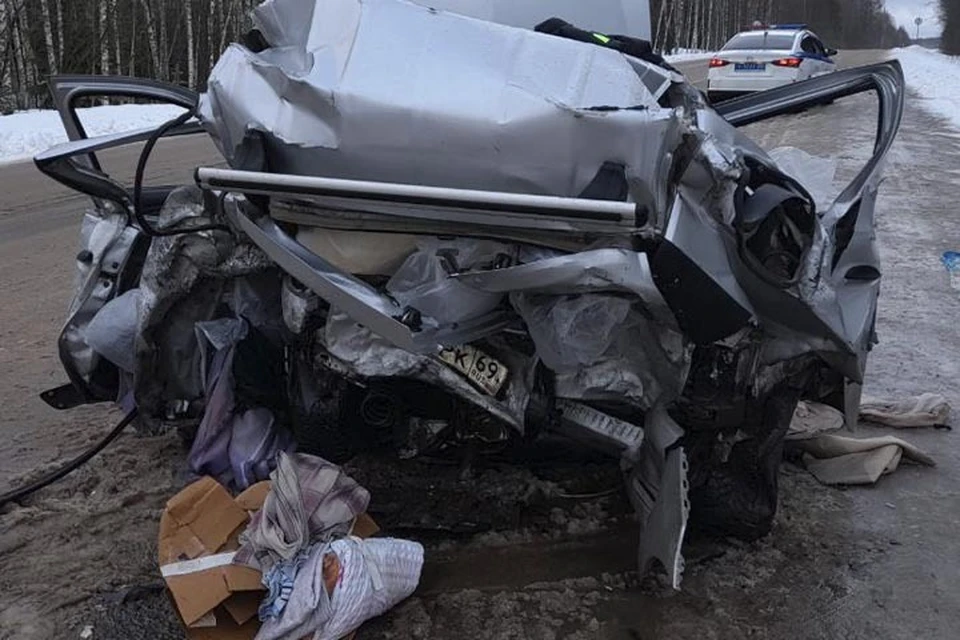 В ДТП погиб водитель "Лады" Фото: УГИБДД России по Тверской области
