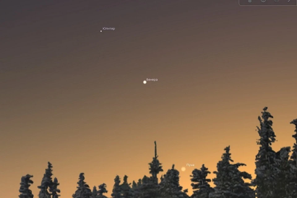 Наблюдать явление получится до марта. Фото: Владилен Санакоев/виртуальный планетарий: Stellarium Astronomy Software