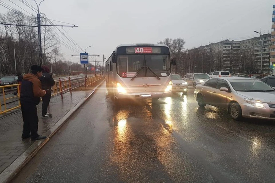 Автобус сбил подростка в Хабаровске Фото: ГИБДД Хабаровска