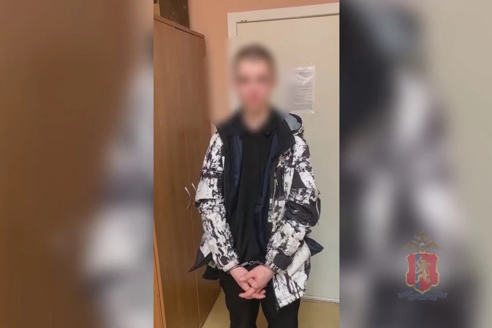 В Железногорске полиция задержала курьера телефонных мошенников Стоп-кадр видео