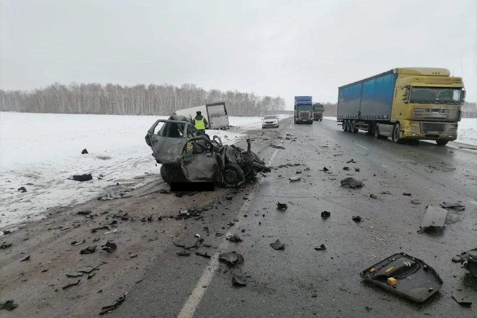 В ГИБДД прокомментировали смертельное ДТП в Татарском районе Новосибирска. Фото: Госавтоинспекция по НСО