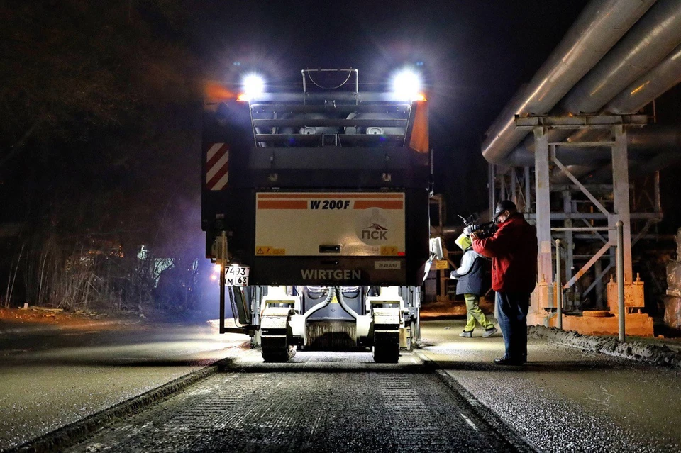 Дорожные работы проводятся в ночное время в период минимального трафика. Фото: администрация Самары