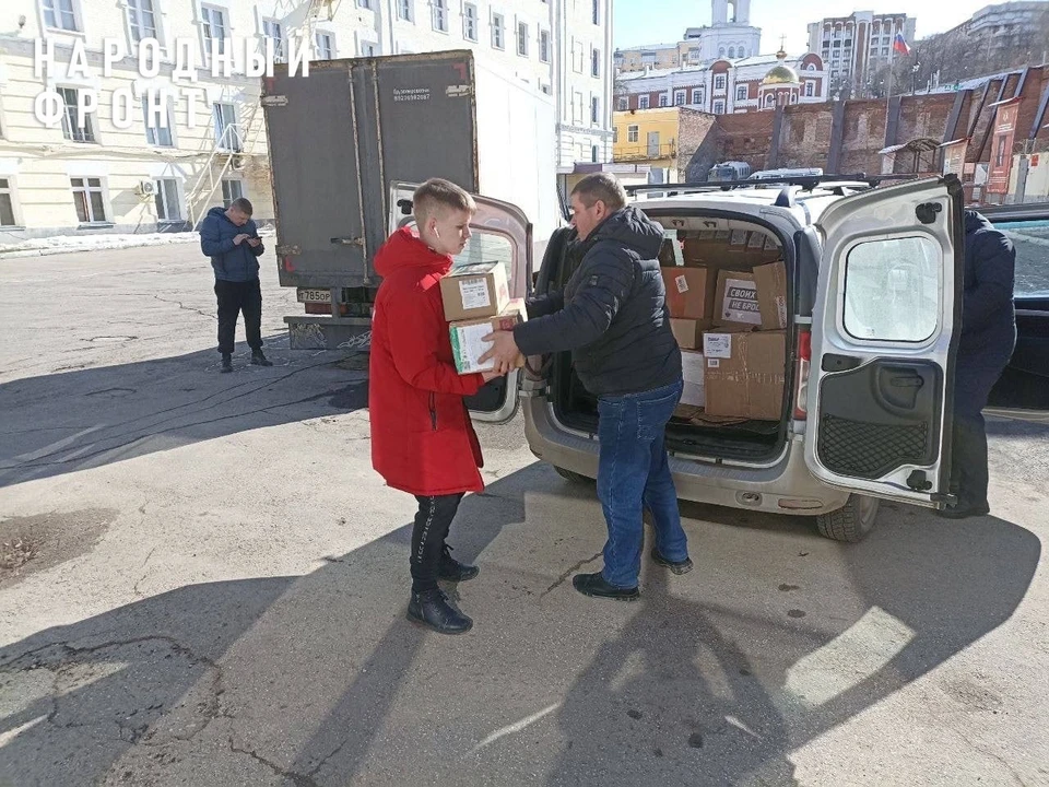 Помощь была собрана в рамках проекта «Народный фронт. Все для победы!». Фото: ОНФ Самарская область