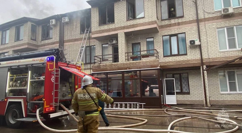 Возгорание произошло на площади 600 кв. метров Фото: пресс-служба ГУ МЧС РФ по Краснодарскому краю