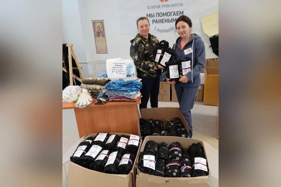Также волонтеры сшили и собрали для бойцов одежду. Фото: группа движения волонтеров «Золотые руки ангела» в Оренбурге