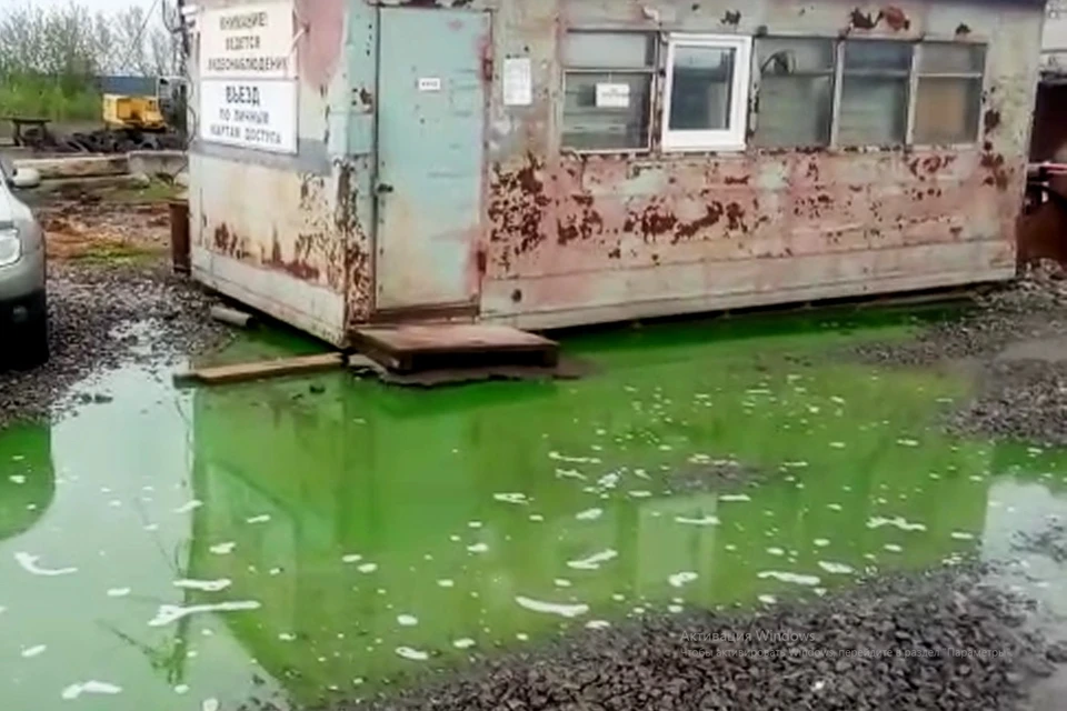 Липчане пожаловались на зеленую воду в гаражном кооперативе