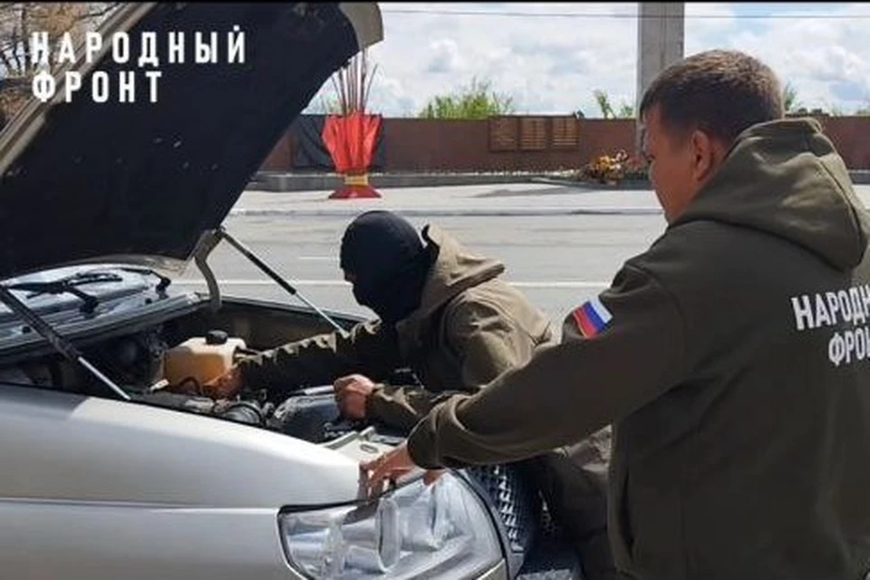 УАЗ уже отправилась в Запорожье. Фото: скриншот видео Народного Фронта