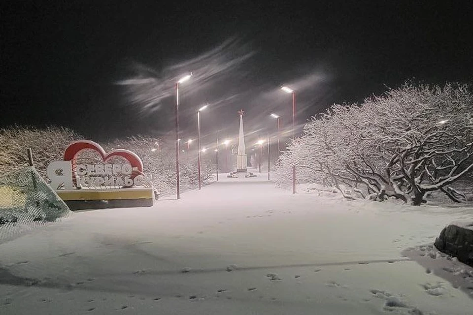 Ночью 23 мая в Северо-Курильск вернулась зима. Фото: Telegram-канал «Путешествия по Северным Курилам»