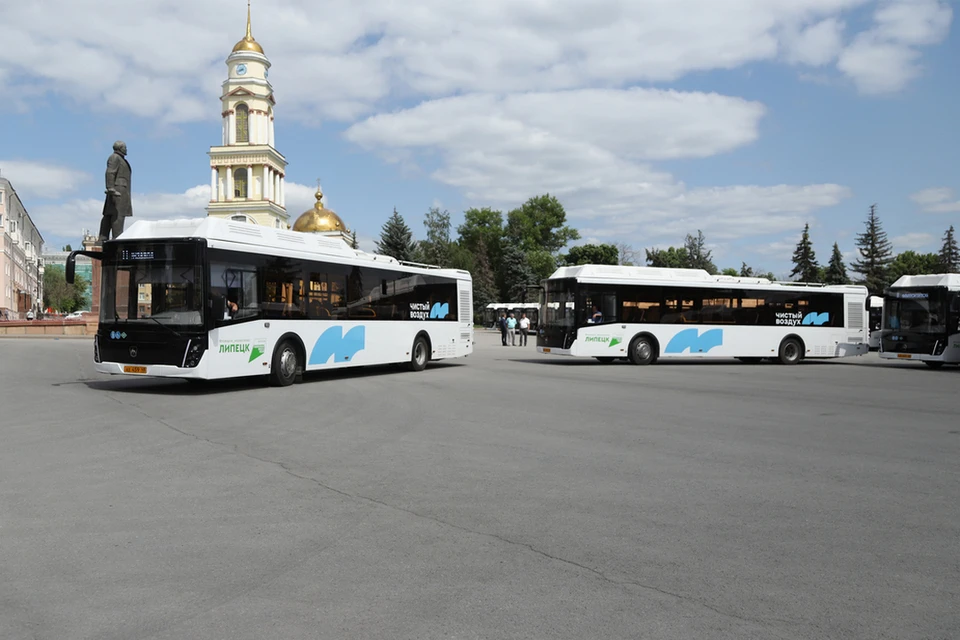 Липецку передали 46 новых экологичных автобусов