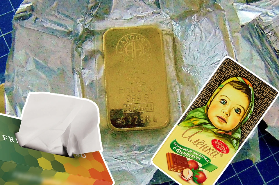 Крупные бриллианты и золотые слитки обнаружили в обычных шоколадках и салфетках. Фото: ФТС