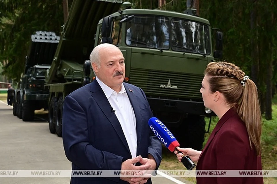 Александр Лукашенко дал интервью российской тележурналистке Ольге Скабеевой. Фото: БелТА