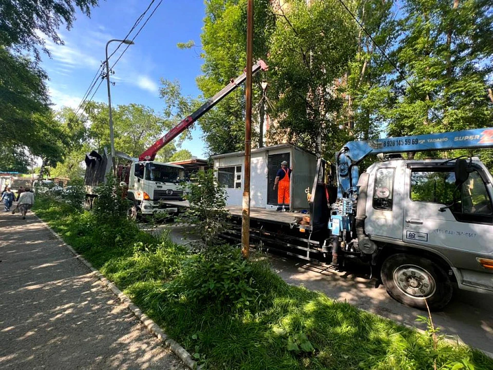 Павильоны были самовольно установлены хозяевами.