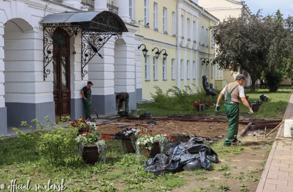 Улицу Маяковского ремонтируют в Смоленске. Фото: пресс-служба администрации города.