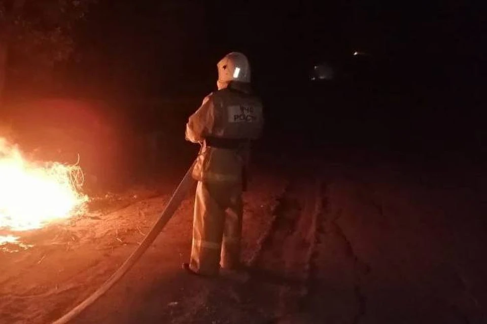 Три тонны зерна сгорело в пожаре в поселке под Липецком