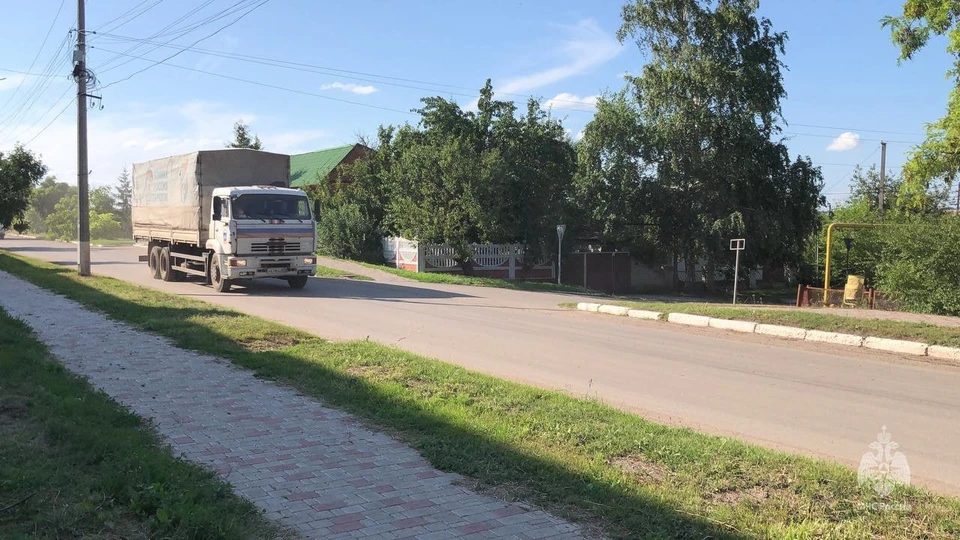 В ЛНР доставлены стройматериалы. Фото - телеграм-канал ГУ МЧС России по Луганской Народной Республике