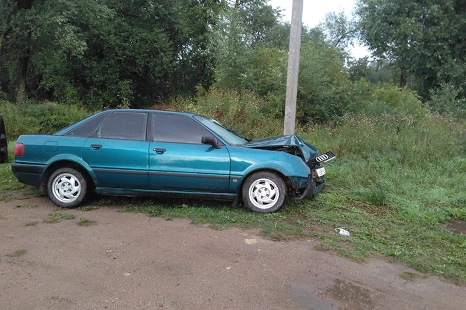 В аварии пострадал пассажир автомобиля Фото: УГИБДД России по Тверской области