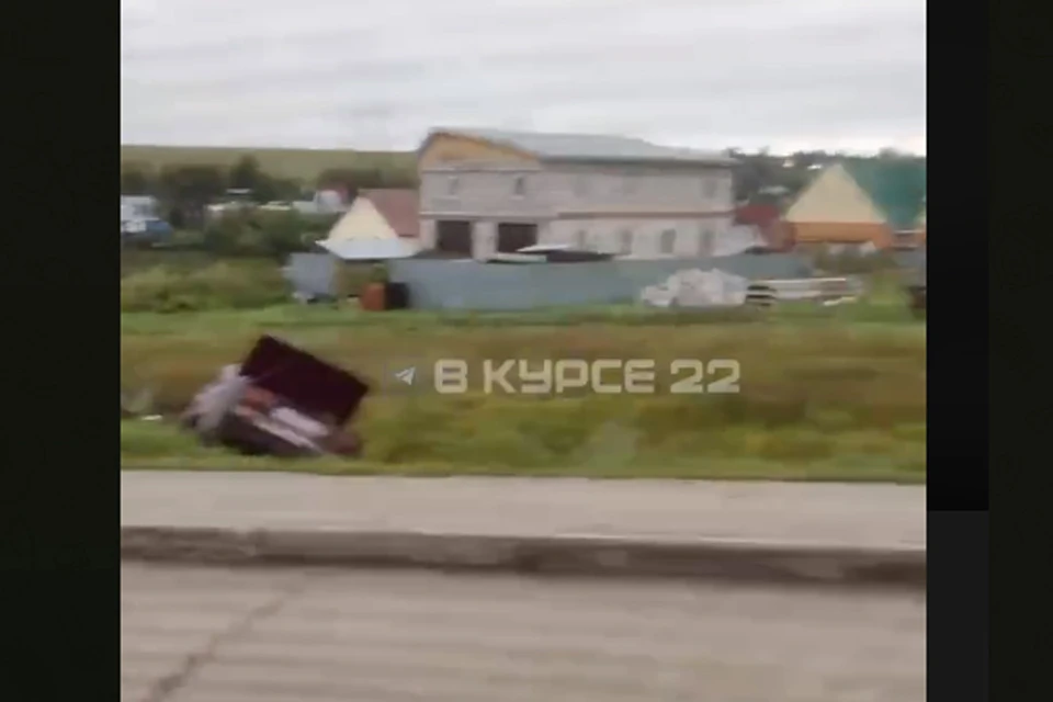 Место ДТП. Скриншот видео из Телеграм-канала «В Курсе 22»