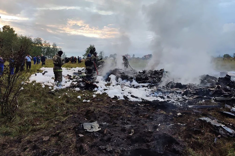 Самолет, на борту которого был Евгений Пригожин, разбился в Тверской области 23 августа 2023 года