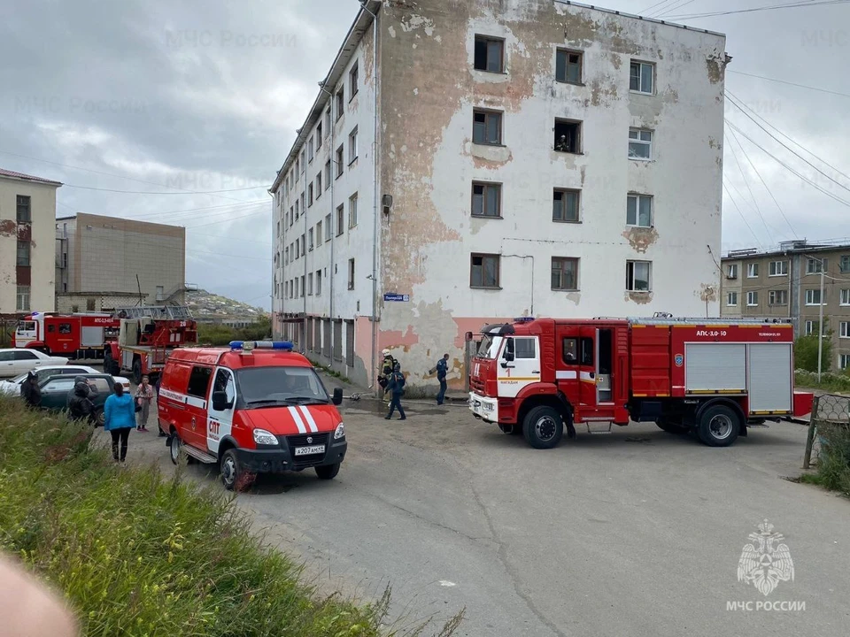 Пожар произошел в квартире на Полярной в Магадане Фото: ГУ МЧС России по Магаданской области