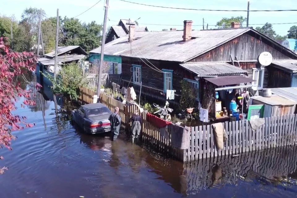 Кадры с затопленного Дальнереченского городского округа.