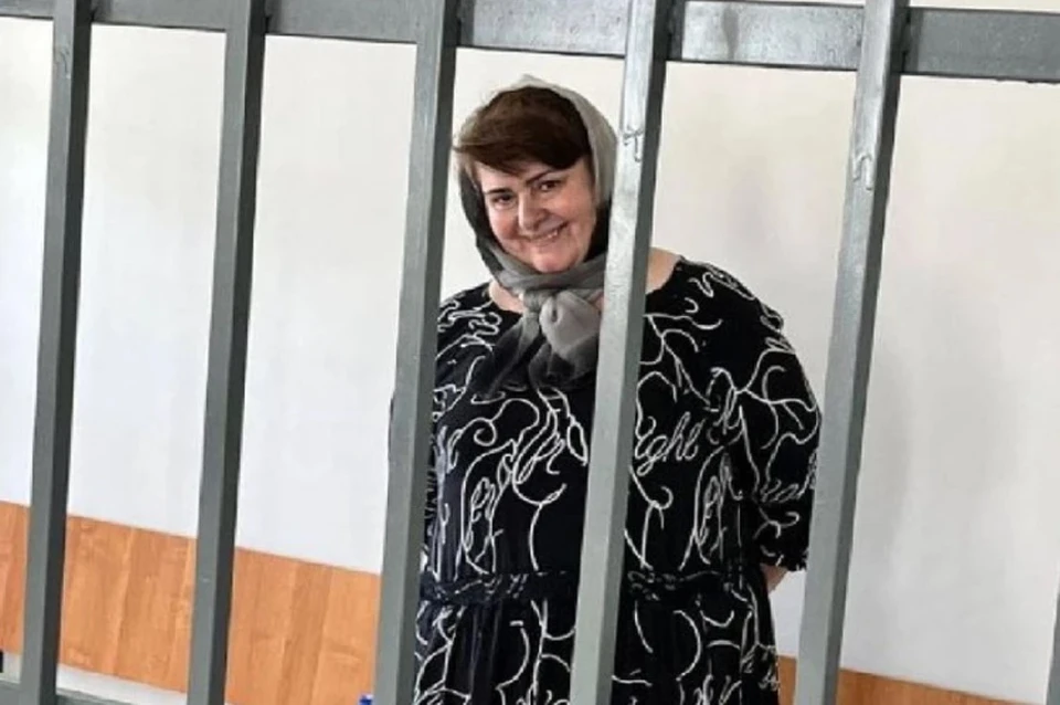 Зарема Мусаева в зале суда. Фото: ТГ-канал Ксении Собчак