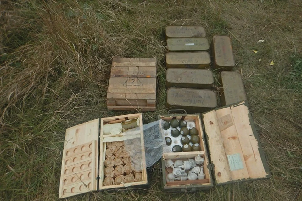 Полицейскими в Стаханове обнаружены боеприпасы. Фото - МВД ЛНР