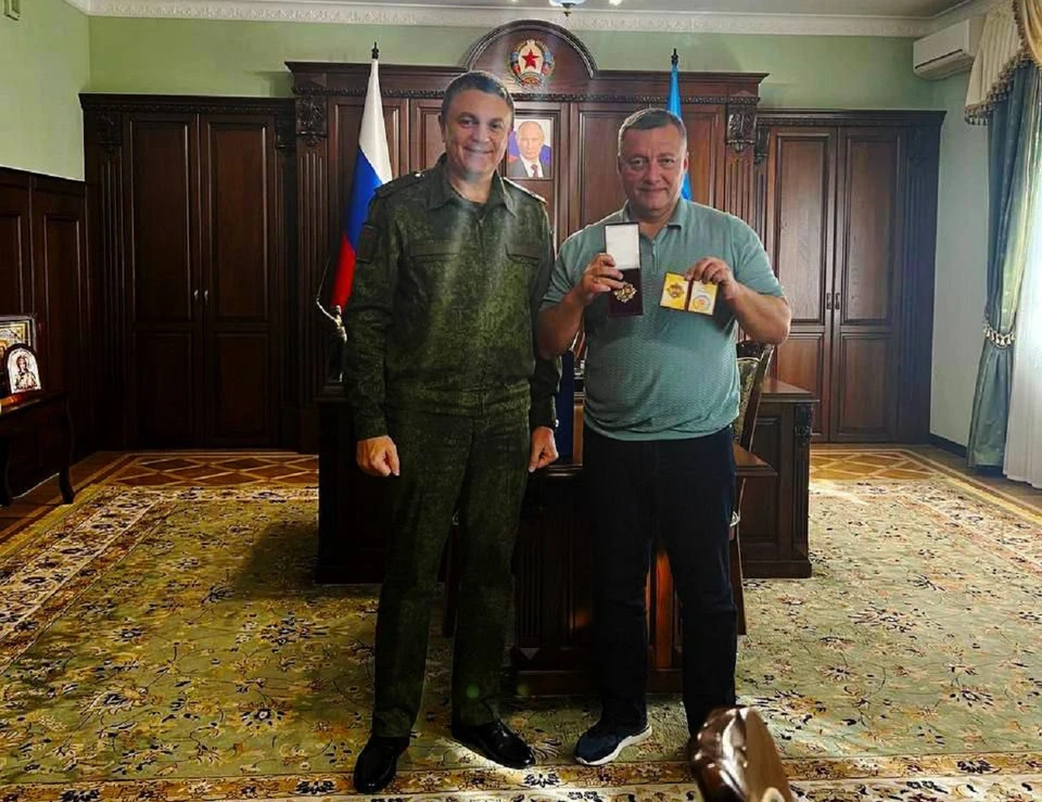 Глава ЛНР Леонид Пасечник встретился с губернатором Иркутской области Игорем Кобзевым. Фото: телеграм-канал Леонида Пасечника