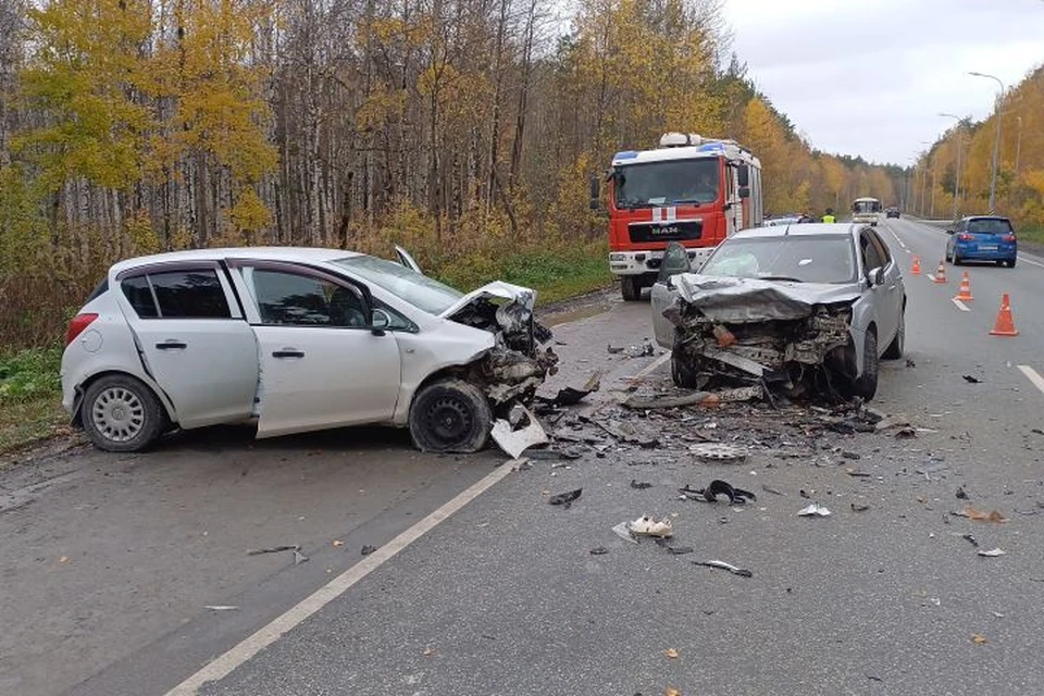 Авария произошла во втором часу дня Фото: отделение пропаганды ОГИБДД УМВД России по Екатеринбургу