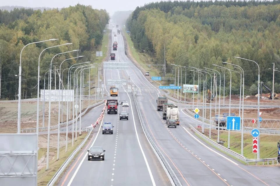 трасса М-12 от Москвы до Арзамаса.